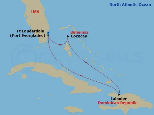 Itinerary schematic diagram