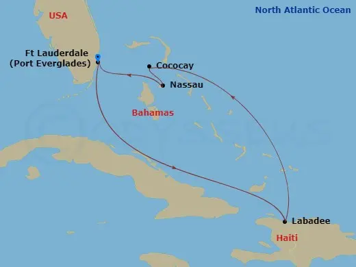 Itinerary schematic diagram