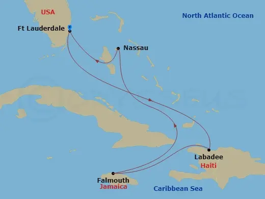 Itinerary schematic diagram