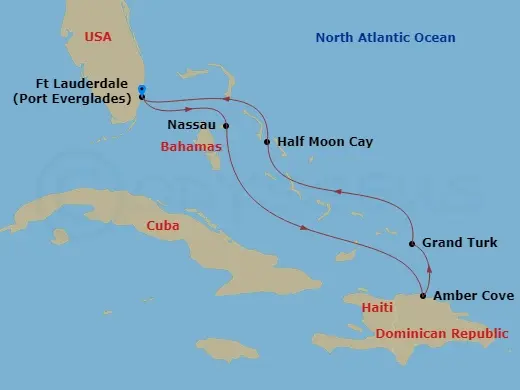 Itinerary schematic diagram