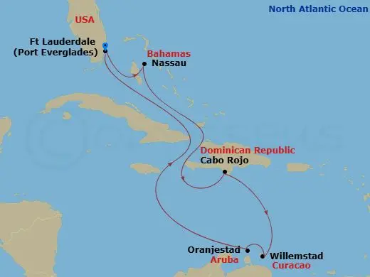 Itinerary schematic diagram