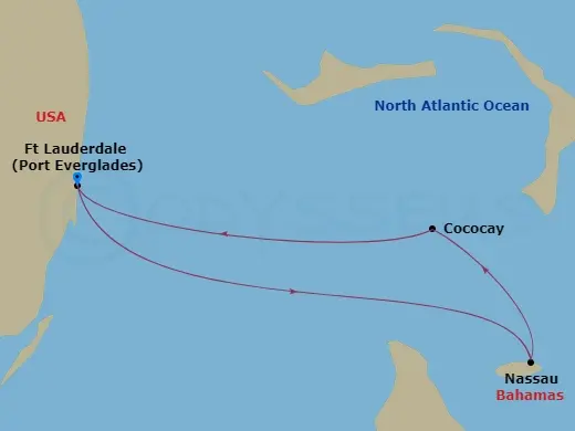 Itinerary schematic diagram