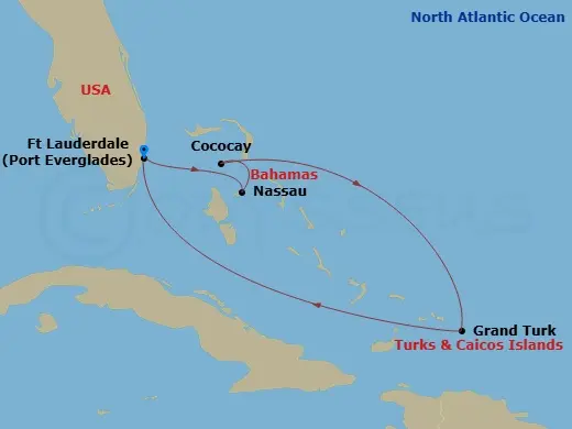 Itinerary schematic diagram