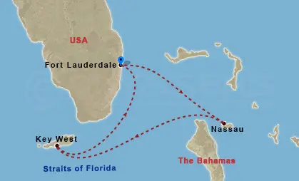 Itinerary schematic diagram