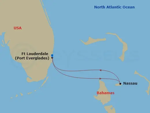 Itinerary schematic diagram