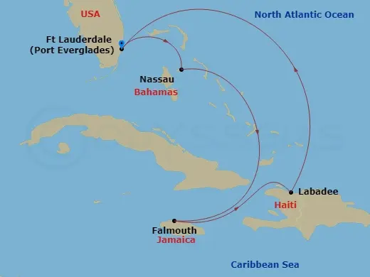 Itinerary schematic diagram