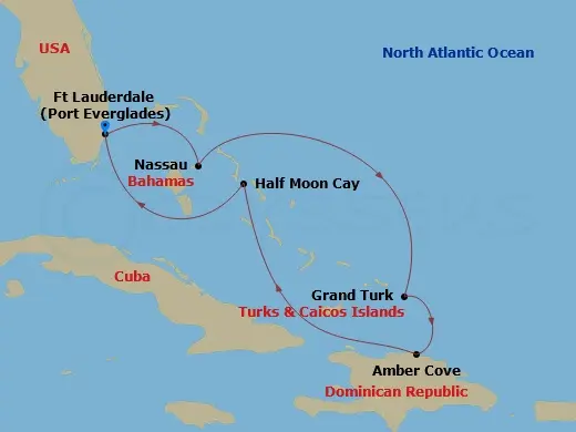 Itinerary schematic diagram