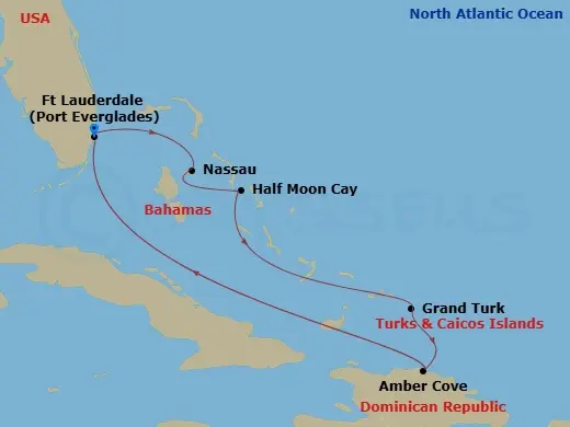 Itinerary schematic diagram