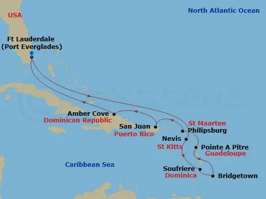 Itinerary schematic diagram