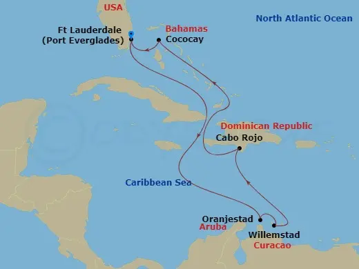 Itinerary schematic diagram