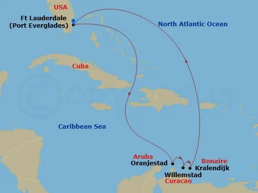 Itinerary schematic diagram