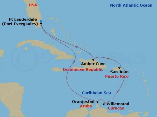 Itinerary schematic diagram