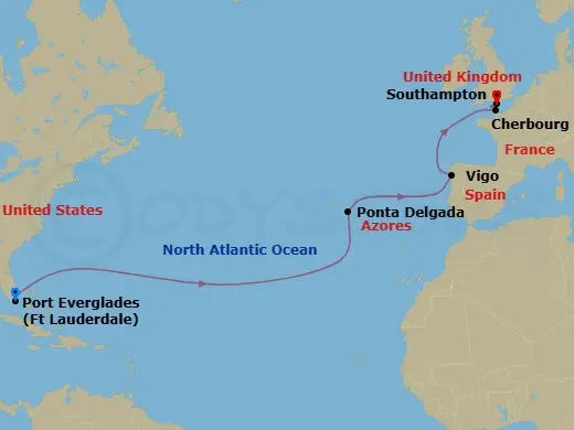 Itinerary schematic diagram