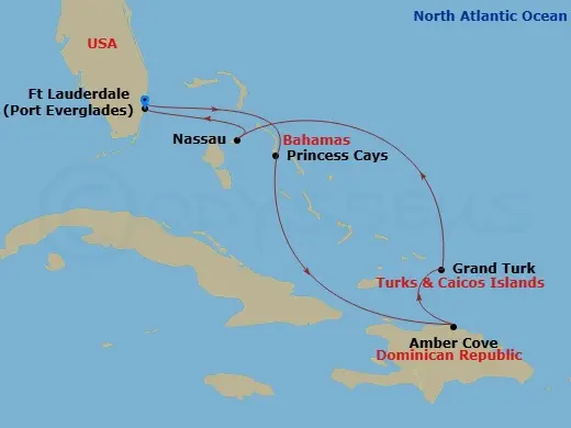 Itinerary schematic diagram