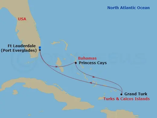 Itinerary schematic diagram