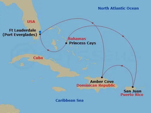 Itinerary schematic diagram