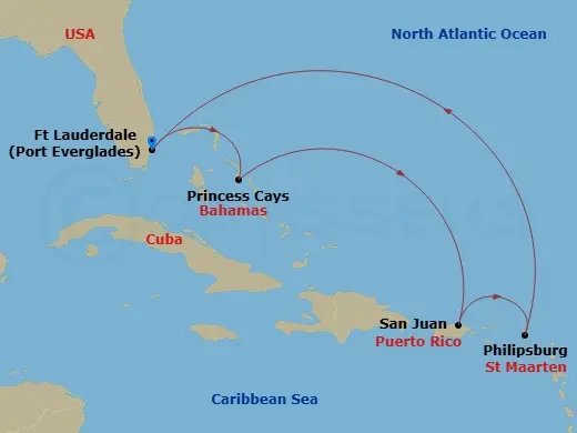 Itinerary schematic diagram