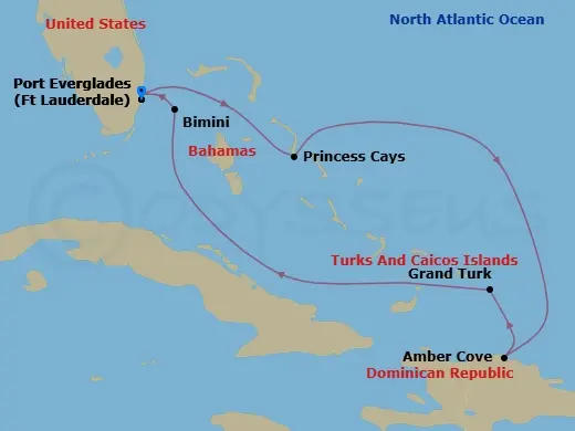 Itinerary schematic diagram