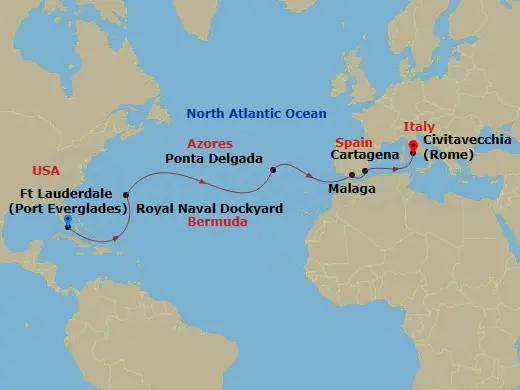Itinerary schematic diagram
