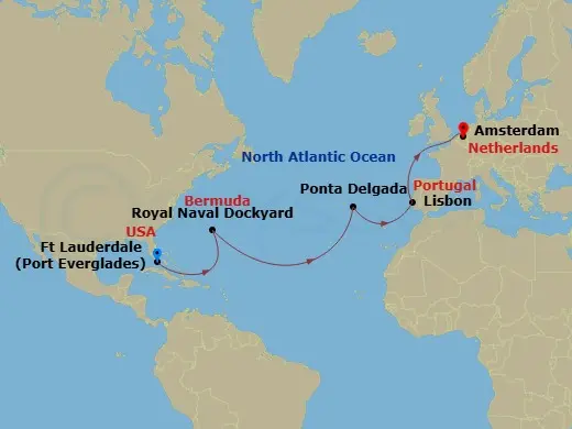 Itinerary schematic diagram