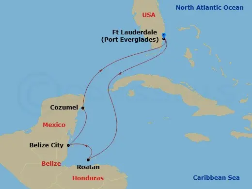 Itinerary schematic diagram