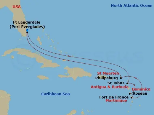 Itinerary schematic diagram