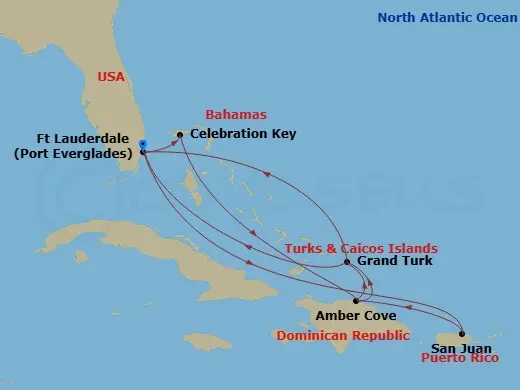 Itinerary schematic diagram