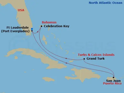 Itinerary schematic diagram