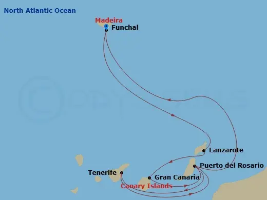 Itinerary schematic diagram