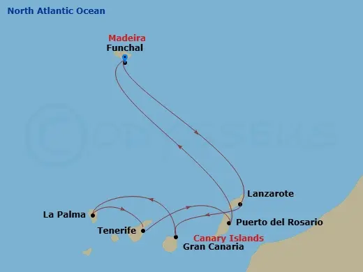Itinerary schematic diagram