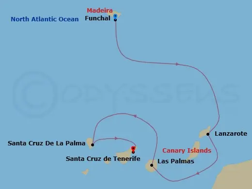 Itinerary schematic diagram