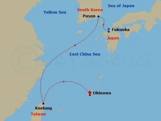 Itinerary schematic diagram