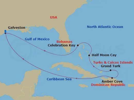 Itinerary schematic diagram