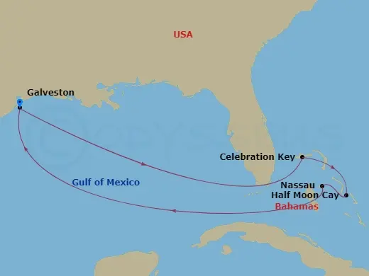 Itinerary schematic diagram