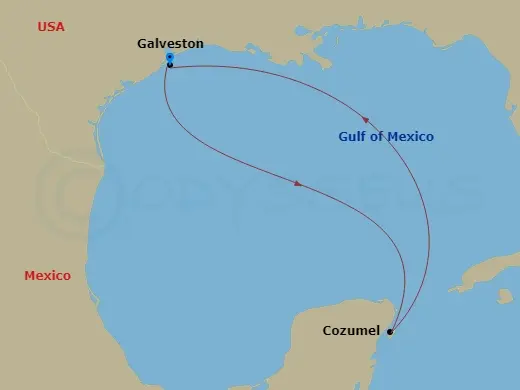 Itinerary schematic diagram