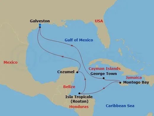 Itinerary schematic diagram