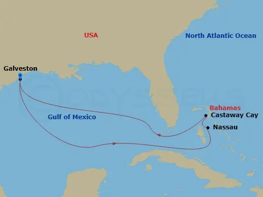 Itinerary schematic diagram