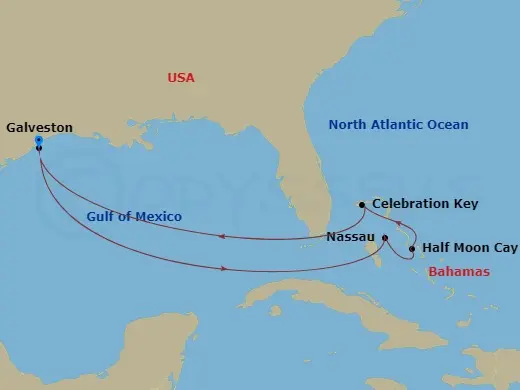 Itinerary schematic diagram