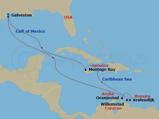 Itinerary schematic diagram