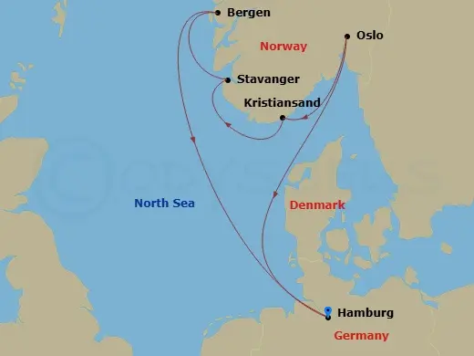 Itinerary schematic diagram