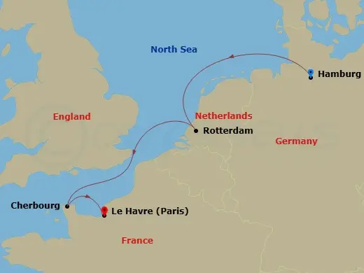 Itinerary schematic diagram