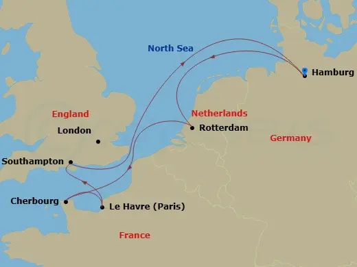 Itinerary schematic diagram