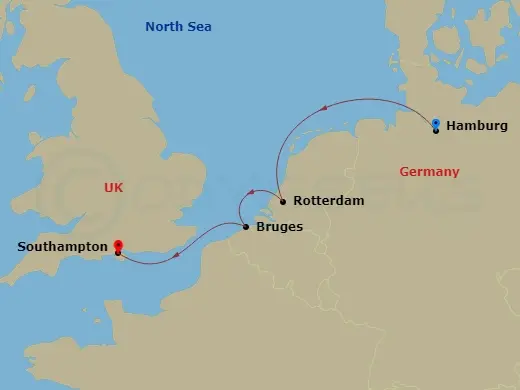 Itinerary schematic diagram