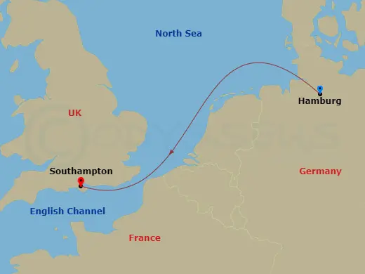 Itinerary schematic diagram