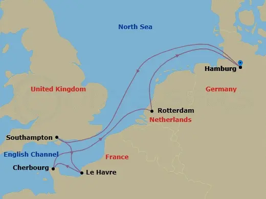 Itinerary schematic diagram