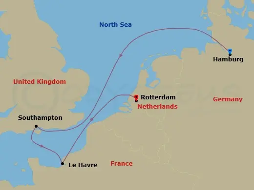 Itinerary schematic diagram