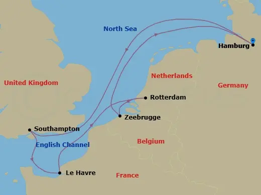 Itinerary schematic diagram