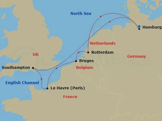 Itinerary schematic diagram