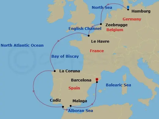 Itinerary schematic diagram