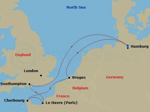 Itinerary schematic diagram